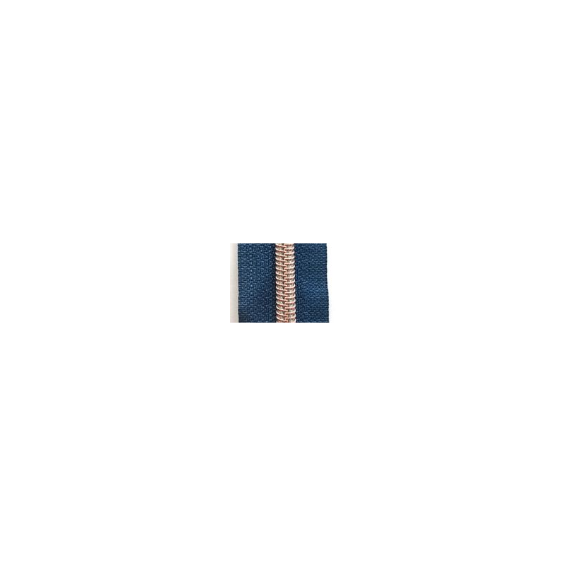 Fermeture éclair sans fin en cuivre métallique 4 mm 1 m avec 3 tirettes
