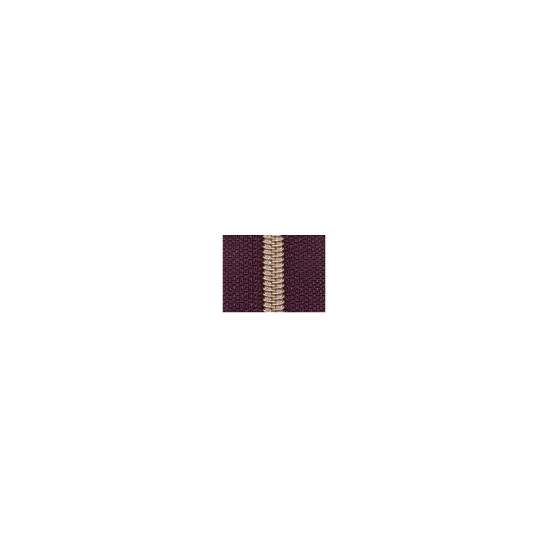 Endless zipper metallic copper colored 4mm 1m incl. 3 zipper pulls