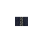 Endless zipper metallic gunmetal colored 6.5mm 1m incl. 3 zipper pulls