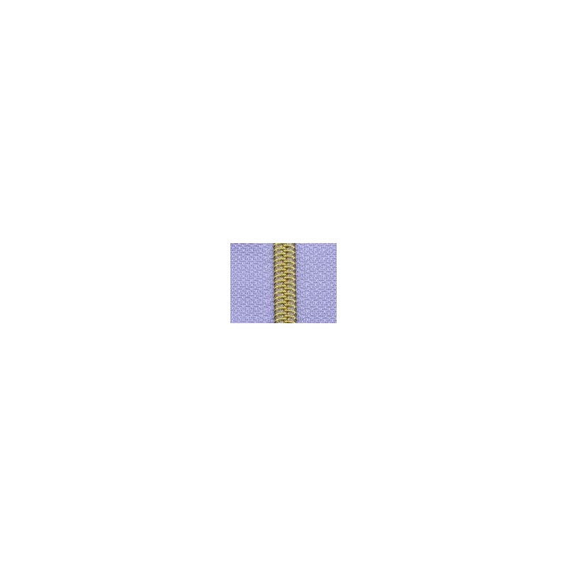 Endless zipper metallic gold 6.5mm 1m incl. 3 zipper pulls