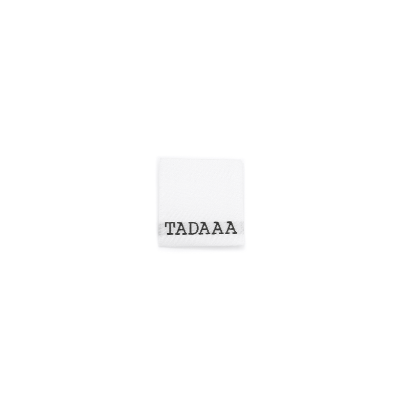 Woven Label - Tadaaa weiss