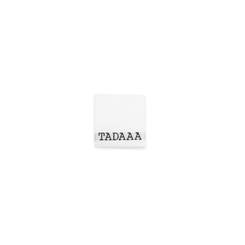 Woven Label - Tadaaa white