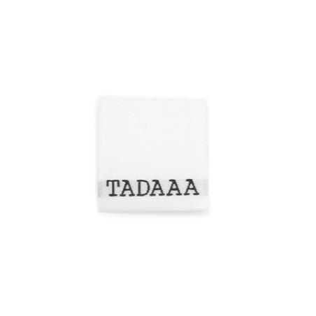 Woven Label - Tadaaa white
