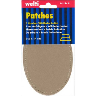 Patch en daim - beige clair