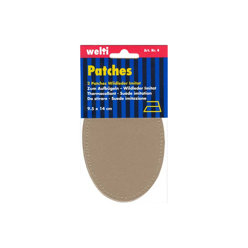 Patch en daim - beige clair