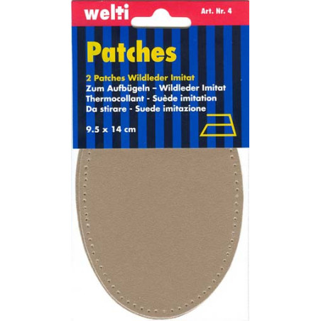 Patch en daim - beige clair