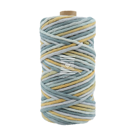 Makramée - Lieblingsgarn 3mm - multicolor teal/ gelb