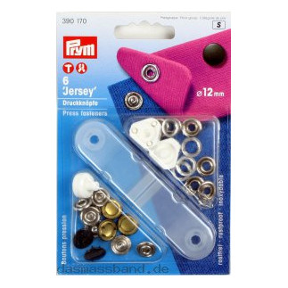 Prym non-sew snap fasteners jersey 12mm black