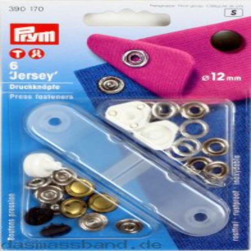 Boutons pression sans couture Prym jersey 12 mm noir