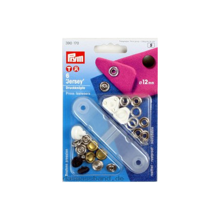 Boutons pression sans couture Prym jersey 12 mm noir