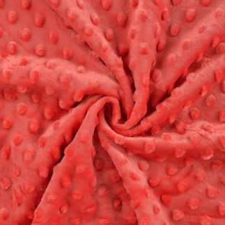 minky - embossed dots peach