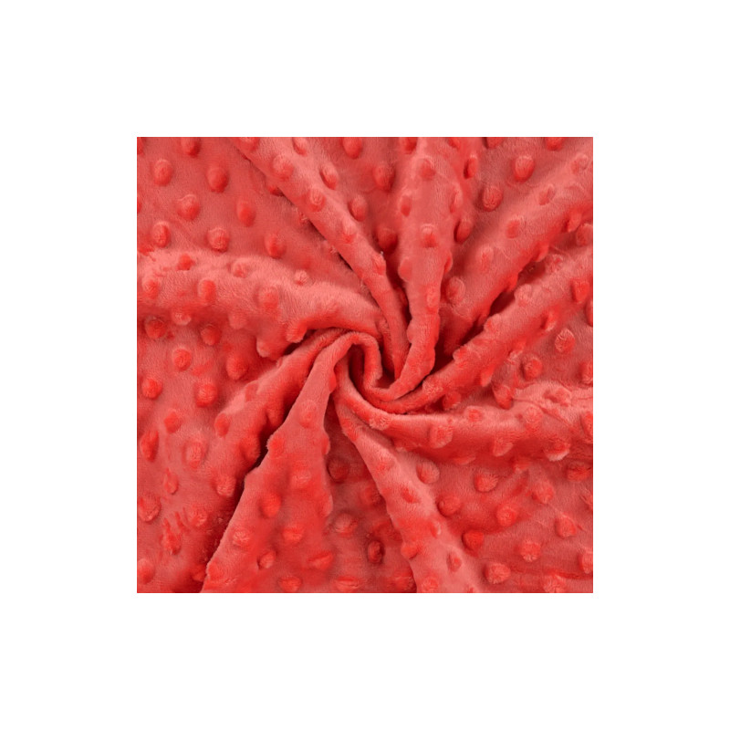 minky - embossed dots peach