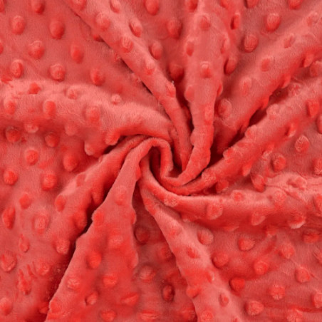 minky - embossed dots peach