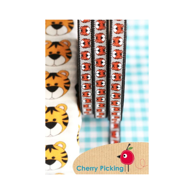 Woven ribbon - Tiger Karl silver