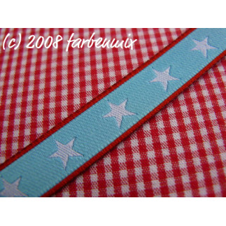 Web ribbon - star ribbon red-light blue