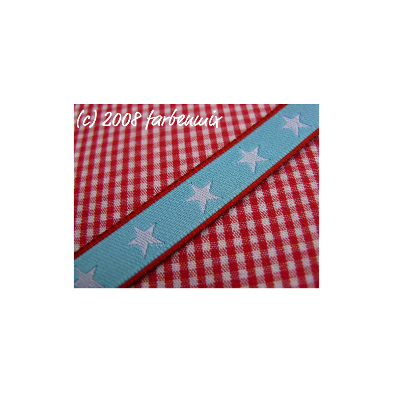 Web ribbon - star ribbon red-light blue