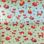 tissu enduite acrylique - renard sauge