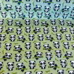 Toile cirée acrylique - Bambou Panda Kaki Toile cirée acrylique - Bambou Panda Kaki