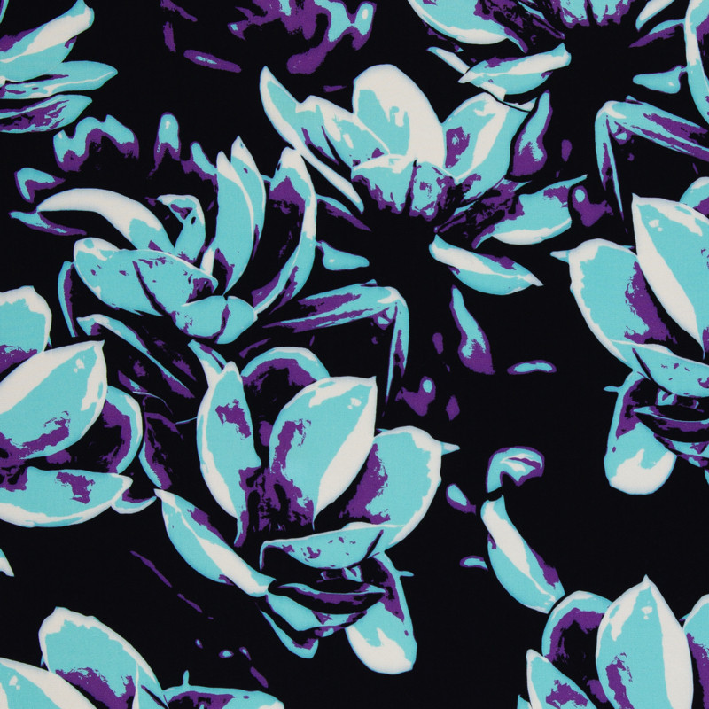viscose - Distorted Blooms by Thorsten Berger turquoise