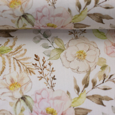 Reste - Viscose - Fleurs de Sylt écru par Zielinsky 72cm