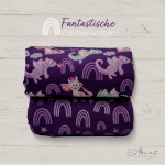 Jersey - Fantastische Zauberwelten Regenbogen aubergine by Mrs Mint