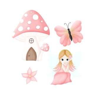 Iron-on transfers - Mrs Mint Design - Mushroom Fairy Set