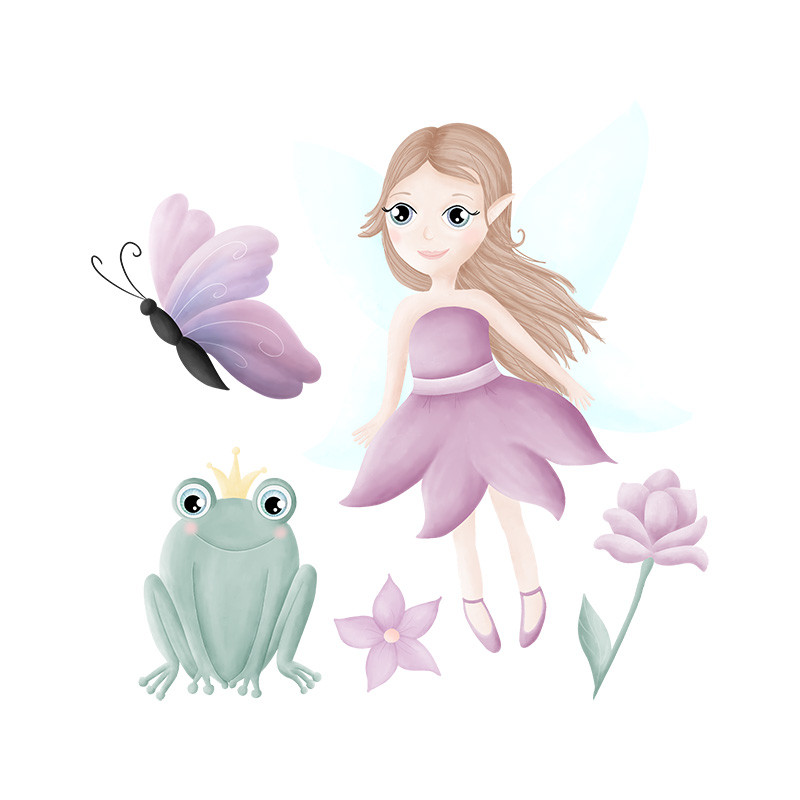 Transferts thermocollants - Mrs Mint Design - Ensemble Fée Prince Grenouille