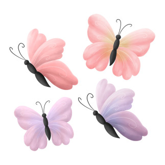 Bügelbilder - Mrs Mint Design - Schmetterlinge Set klein