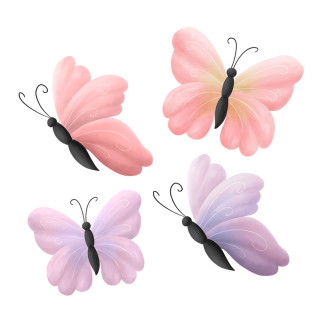 Transferts thermocollants - Mrs Mint Design - Ensemble de petits papillons