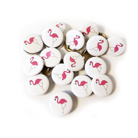 Snap on button Flamingo - 10 pieces