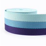 Webbing 38mm - Streifen breit mint / türkis / lila