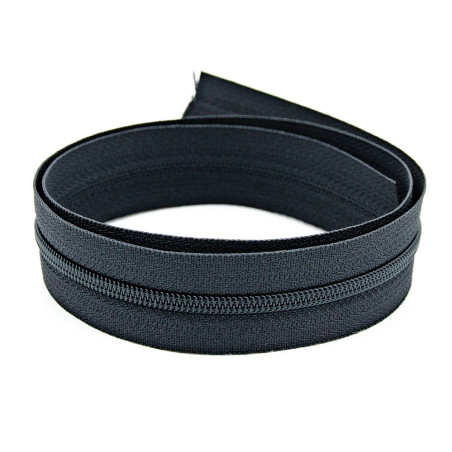 Endless zipper YKK 3mm charcoal 075