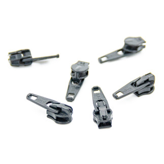 Zipper YKK 3mm charcoal 075