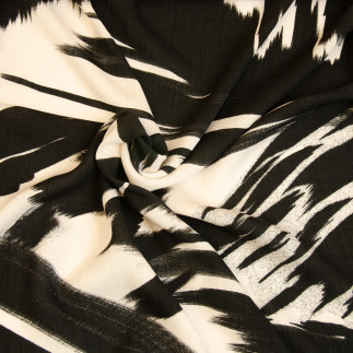 viscose - Hilco woven fabric Hazel black / ecru
