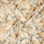 linen blend - Simone leaves beige linen blend - Simone leaves beige