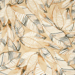 linen blend - Simone leaves beige linen blend - Simone leaves beige