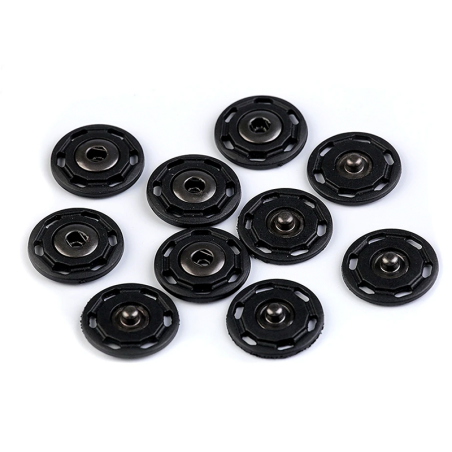 Metal snap fastener for sewing 25mm black