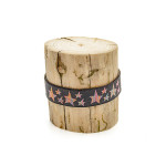 Woven ribbon - Urmelis Stoffwelt - Glitter stars iridescent dark gray