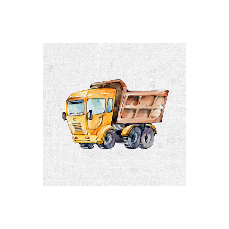 French Terry -  Truck light grey 40 x 50 cm