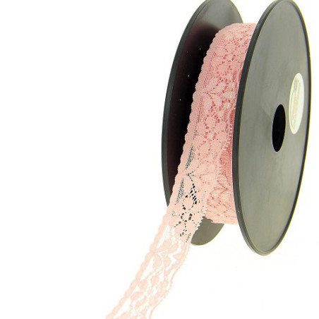 Elastic lace 26mm light pink (pr)