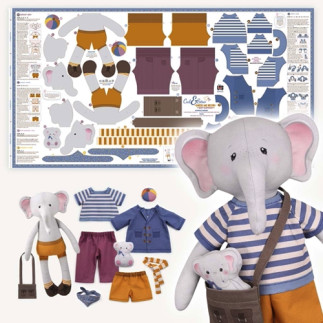 Kullaloo - Cut & Sew “Dress Me Bestie” EDDY ELEPHANT