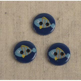Bouton - Poisson bleu