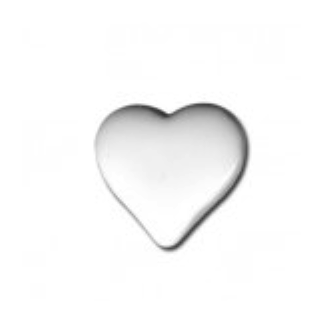 Bouton - Coeur blanc