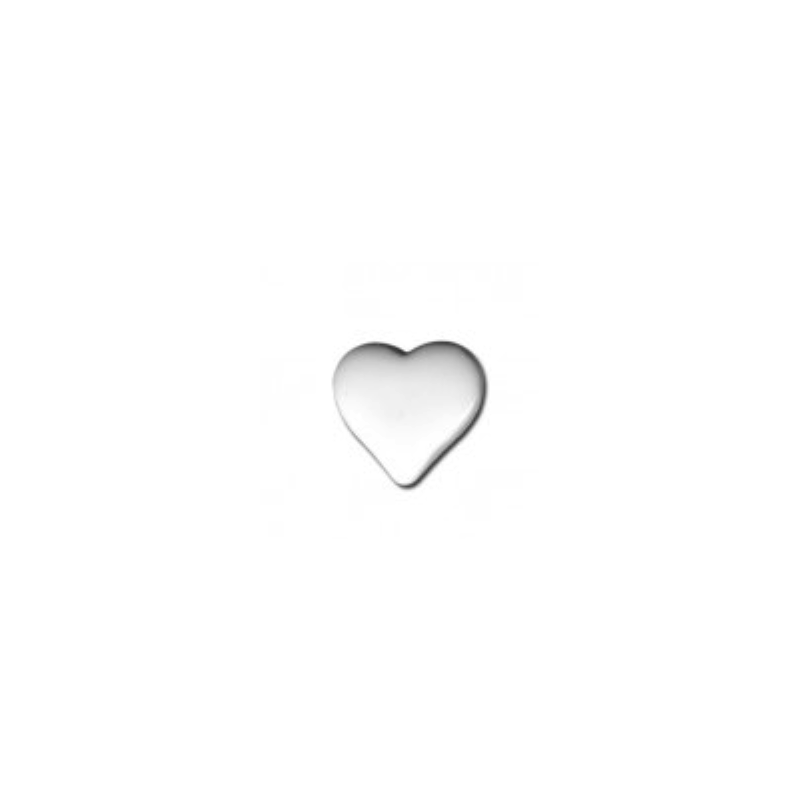 Bouton - Coeur blanc