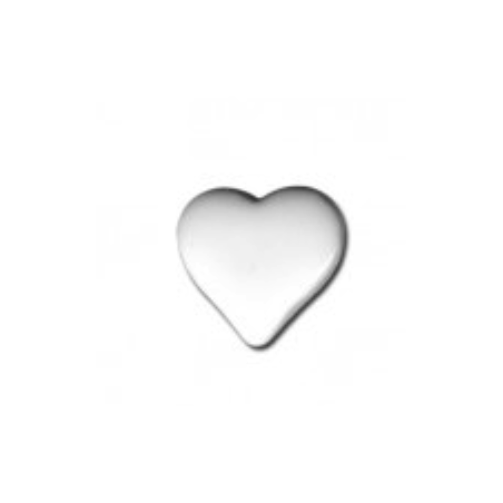 Bouton - Coeur blanc