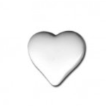 Bouton - Coeur blanc