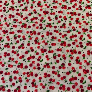 Cotton - Mini Cherries off-white