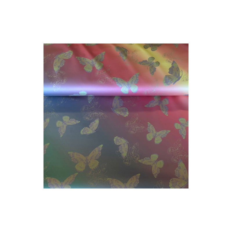 Tissu imperméable - Papillon fantaisie coloré