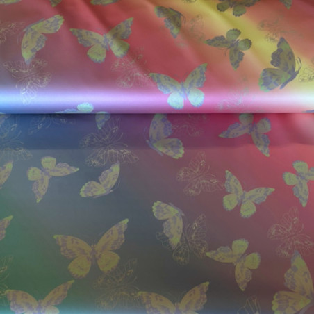 Tissu imperméable - Fantaisie papillon coloré