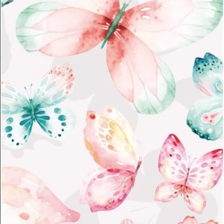 Jersey - Aquarell Butterfly oldrose